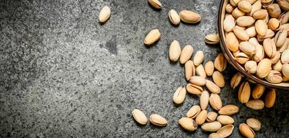 Pistachios in a bowl. photo