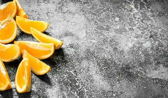 Fresh slices oranges . photo