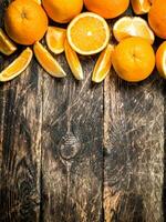 Fresh slices oranges . photo