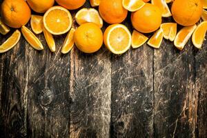 Fresh slices oranges . photo