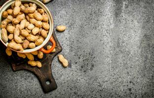 Peanuts in a bowl. photo