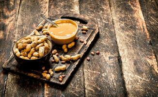 Nuts and peanut butter. photo