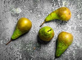 Ripe fresh pears. photo