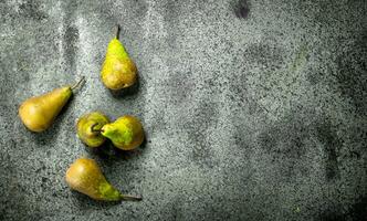 Ripe fresh pears. photo