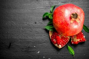 Fresh ripe pomegranates. photo