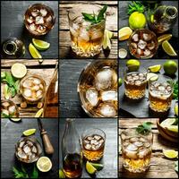 Food collage of rum . photo