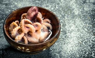 Octopus in a bowl. photo