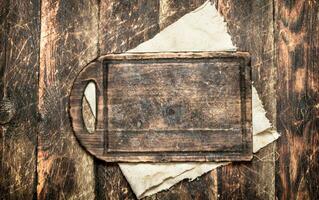 Serving background. The cutting Board. photo