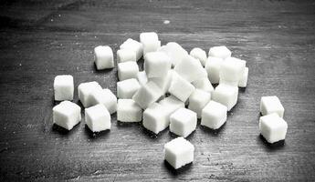 Refined sugar cubes. photo