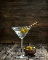 Martini with olives. photo