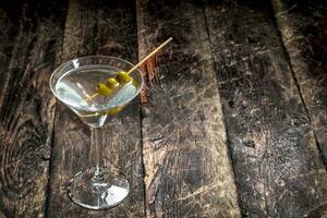 Martini with olives. photo