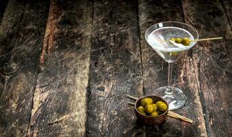 Martini with olives. photo