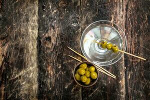 Martini with olives. photo