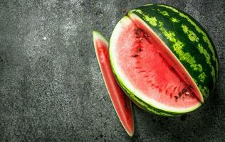 Fresh ripe watermelon. photo