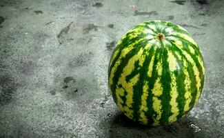 Fresh ripe watermelon. photo