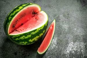 Fresh ripe watermelon. photo