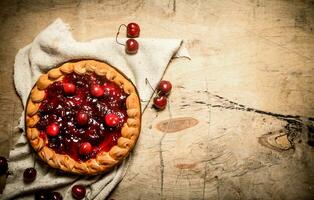 Cherry pie for old fabrics. photo