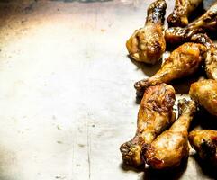 Fried chicken legs . photo