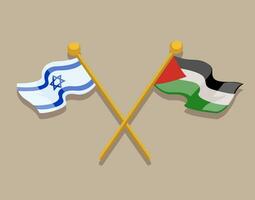 Israel And Palestine Flag Symbol Peace illustration Vector