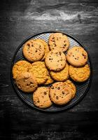 avena galletas en un lámina. foto