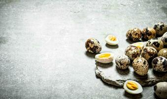 The quail eggs. photo