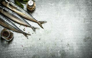 Fish with peppercorn and salt. photo