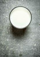 glass of milk. photo