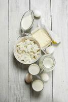 Fresh dairy products photo