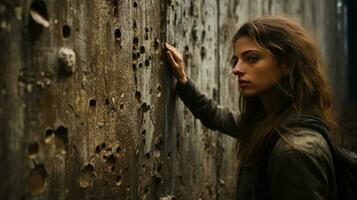 Bullet imprinted wall stands strong testament to tenacity amidst Israel Palestine conflict photo