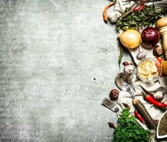 Various spices and herbs. photo