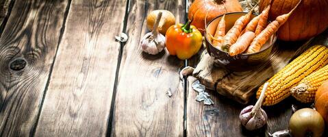 Yellow autumn vegetables . photo