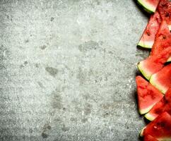 pieces of watermelon. photo