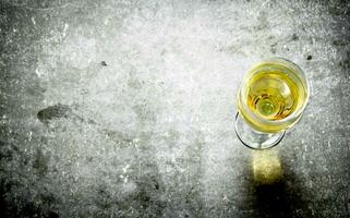 glass of white wine. photo