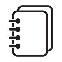 Notebook icon, notepad page icon. vector