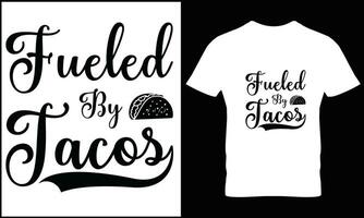 Tacos t-shirt design vector graphic.