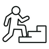 Person exit run icon outline vector. Help fire vector