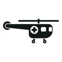 Evacuation helicopter icon simple vector. Alarm people vector