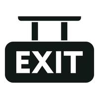Exit wall sign icon simple vector. Stair escape vector