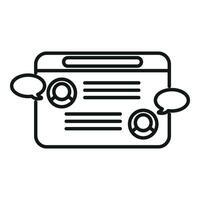 Web chat portal icon outline vector. Group contact vector