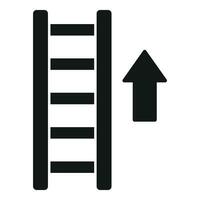 Exit staircase icon simple vector. Person leaving vector