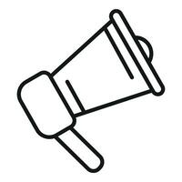 Alarm megaphone icon outline vector. Work security vector