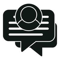 Chat icon simple vector. Social media vector