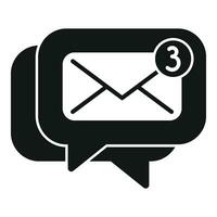 New messaging icon simple vector. Online network vector
