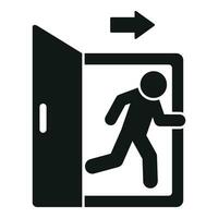 Exit door icon simple vector. Help people vector