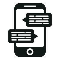 Chat phone icon simple vector. Bubble speech vector