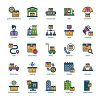 Product Management icon pack for your website design, logo, app, and user interface. Product Management icon filled color design. Vector graphics illustration and editable stroke.