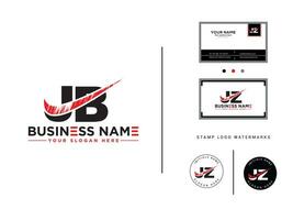 Creative Jb Luxury Brush Logo, New Letter JB Business Logo For Your Brand vector