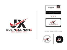 Creative Jx Luxury Brush Logo, New Letter JX Business Logo For Your Brand vector