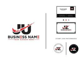 Creative Ju Luxury Brush Logo, New Letter JU Business Logo For Your Brand vector