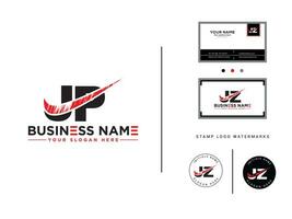 Creative Jp Luxury Brush Logo, New Letter JP Business Logo For Your Brand vector